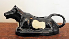 T G Green Friesian Black and White Cow Creamer