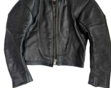 VANSON One Star Old Talon 36 Black Leather Riders Jacket Vintage Simple Model