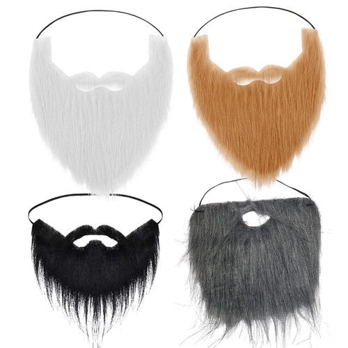 4pcs fake beards halloween - 4pcs,