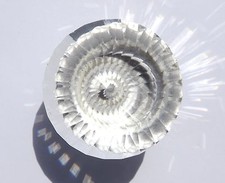 Cut glass large conical cabinet crystal cut sparkling door knob with chrome bolt