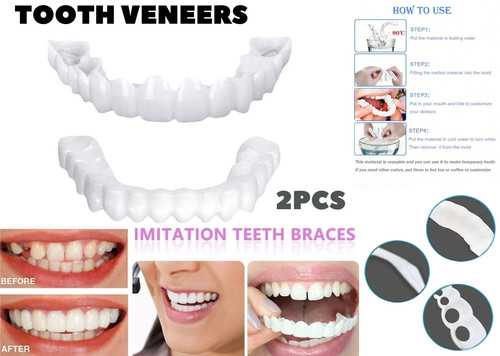 Smile snap false teeth - on,