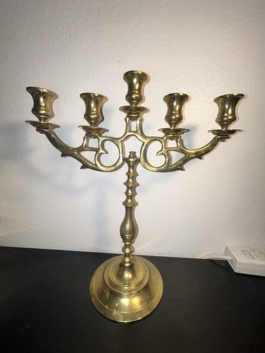 Vintage brass candelabra - vintage, 6