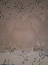Etched Glass Globe Pie Crust Replacement Shade Sold Separately 47mm