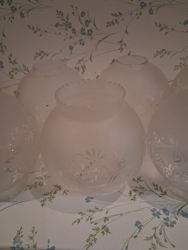 Etched glass globe pie crust - etched,