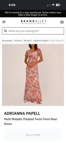 Adrianna papell metallic - adrianna,