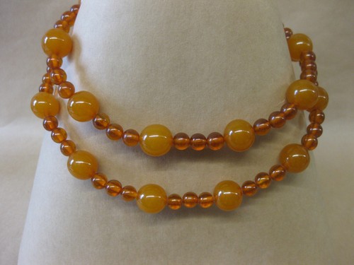 Vintage baltic amber beaded - vintage,