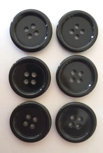 Black sew round buttons - round,