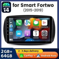 2+64G Car Radio GPS Sat Nav For Smart Fortwo 2015-19 Android 13 Carplay WIFI SWC
