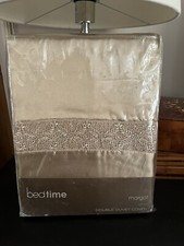 Gold Double Duvet Set Margot Crochet Panel elegant duvet set 