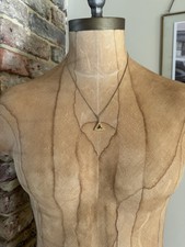 SERGE DENIMES Gold Plated Silver Vision Necklace Triangle Pendant