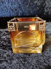 A RETRO 1970'S GLASS VASE BY   RETRO PENTTI SARPANEVA FOR OY KUMELA HOPEA TURUN,