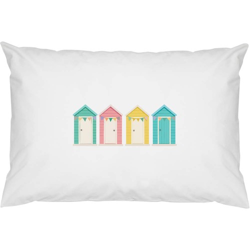 Pastel beach huts cotton - x, huts'
