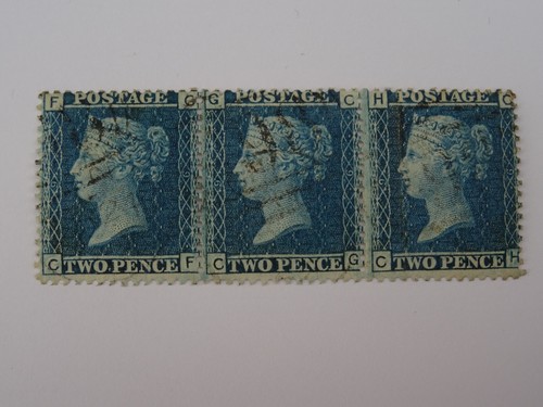 Queen victoria blue stamps - 2d,