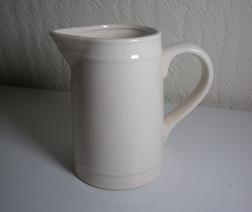Milk jug tall - ceramic, cream