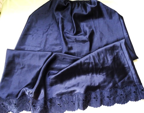 Navy silky slippery - silky,, half