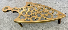 Brass trivet pot hearth - trivet, or