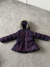 ?baby Girls 18-24 Months Navy Pink Spot Coat BHS