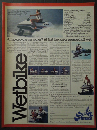 1978 wetbike watercycle - 1978,