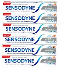 6 x 75ml Sensodyne Sensitive Teeth Toothpaste Gentle Whitening.