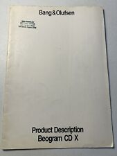 Bang & Olufsen Beogram CDX CD X CD Player Product Description Original OEM