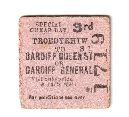 Railway ticket troedyrhiw - ticket, br