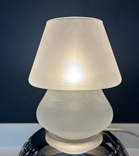 Habitat 90s Alpha 2 White Glass Mushroom Table Lamp Vintage x 1
