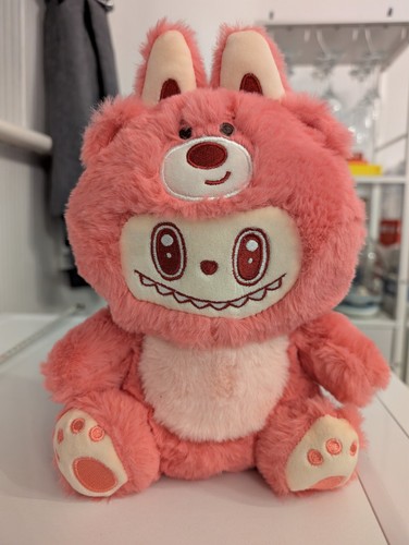 Pink monster plush 30cm fluffy - pink,