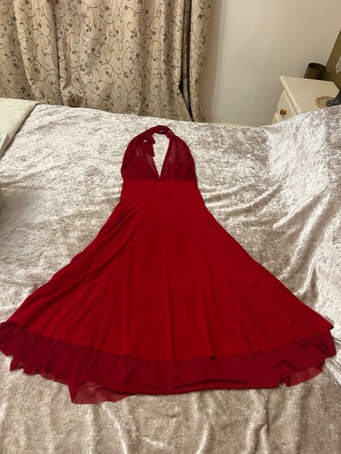 Halter neck red - dress, size
