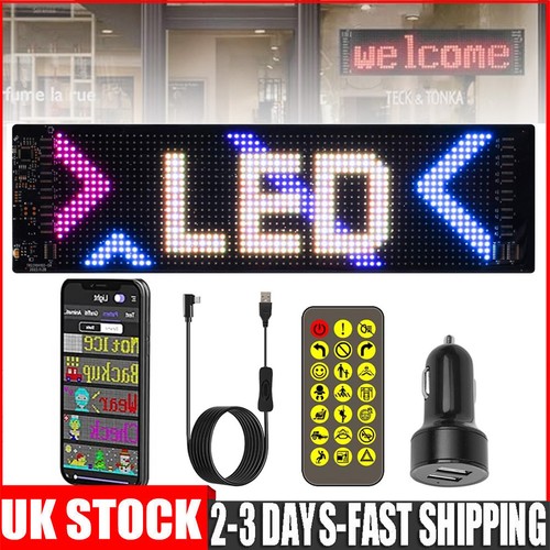 Car rgb led sign scrolling - car,