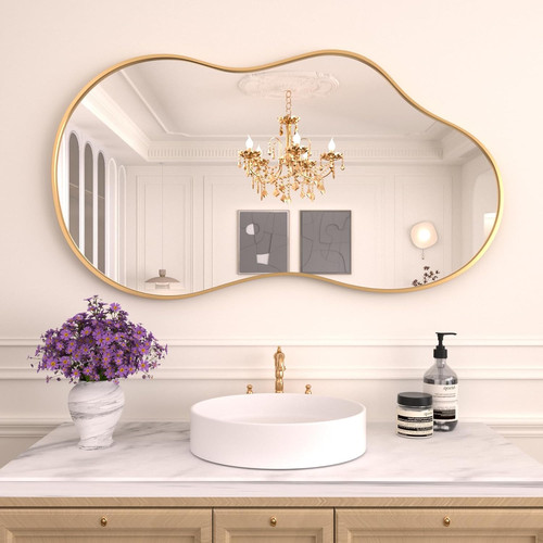 Gold asymmetrical wall - gold,