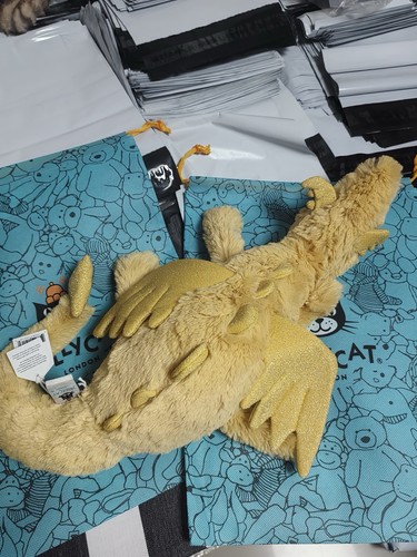 Large golden dragon - dragon, doll