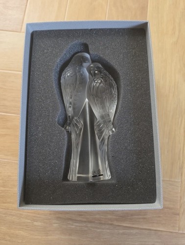 Lalique crystal parakeets - lalique,