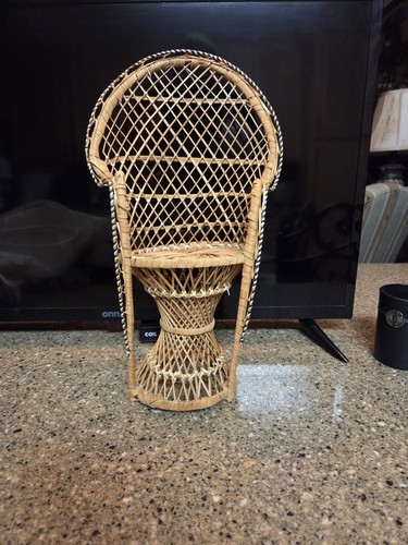 Vintage wicker peacock - vintage,
