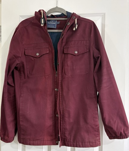 Men burgundy topman - men’s, coat