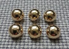 6 x Gold Tone Vintage Metal Look Dome Buttons 15mm Waistcoat Blazer Cardigan