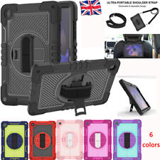For Samsung Galaxy Tab A9 S9 Plus S10+ Shockproof Case Strap Stand Silicon Cover