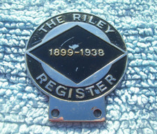 VINTAGE 1970s RILEY REGISTER CAR BADGE~RMA/RME/RM/KESTREL/LYNX MOTOR CLUB EMBLEM