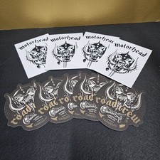 MOTORHEAD ROAD CREW BEER BAR MATS SET OF 5 + 4 STICKERS