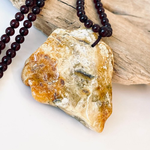 Raw baltic amber - baltic, pendant