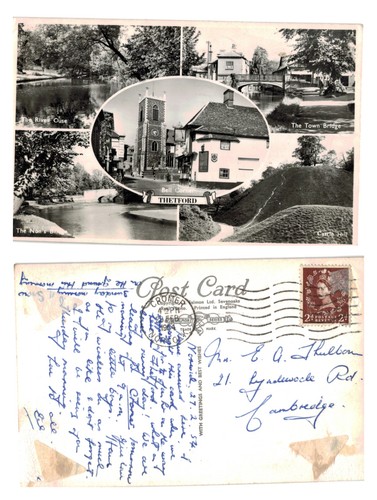 Vintage postcard thetford - postcard,