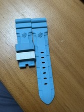 Panerai OEM Accordion Rubber Strap 125/75 24/22 Blue