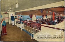 1940s CHICAGO, Illinois Postcard EDGEWATER BEACH YACHT CLUB *Walter Damage