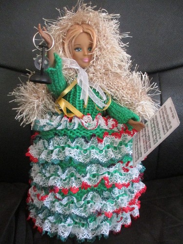 Hand knitted green victorian - knitted,