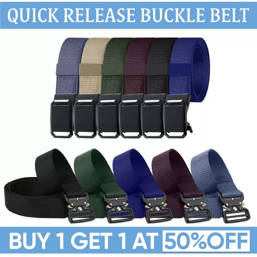 Quick release work belt - release,