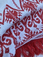 Vintage 1920s / 1930s Eastern European Cotton Cheese Cloth Hand Embroidery Panel