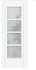 Clima Internal White Primed Finished 4l Frosted Glazed Doors