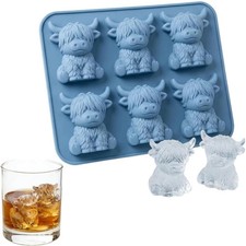 3D Highland Cow Ice Cube Tray