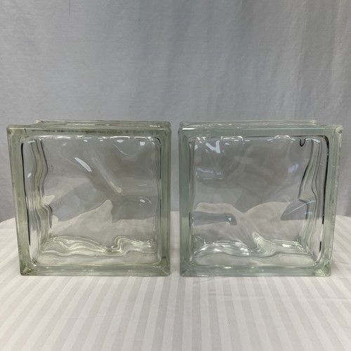 Vintage glass bricks - (pair),