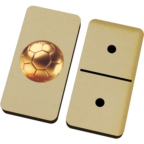 Golden football domino set - 'golden, football'