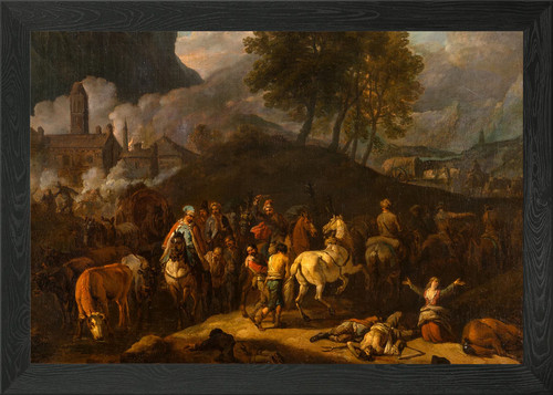 Soldiers depart framed wall - depart,